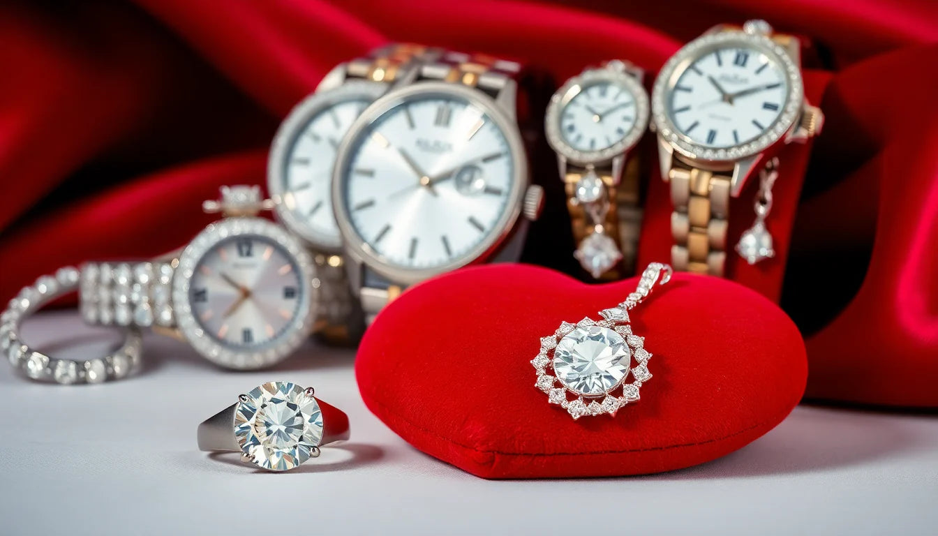 Luxury Valentine's Day Gifts for Her Diamond Rings, Earrings & Watches