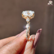 Twisted Shank Moissanite Ring 