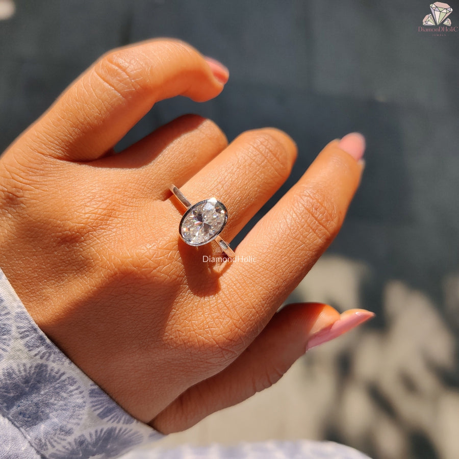 oval solitaire engagement ring