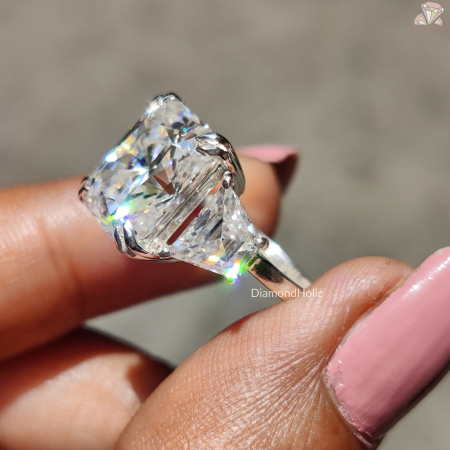 Taper Cut Engagement Ring