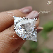 7 CT pear cut engagement ring,