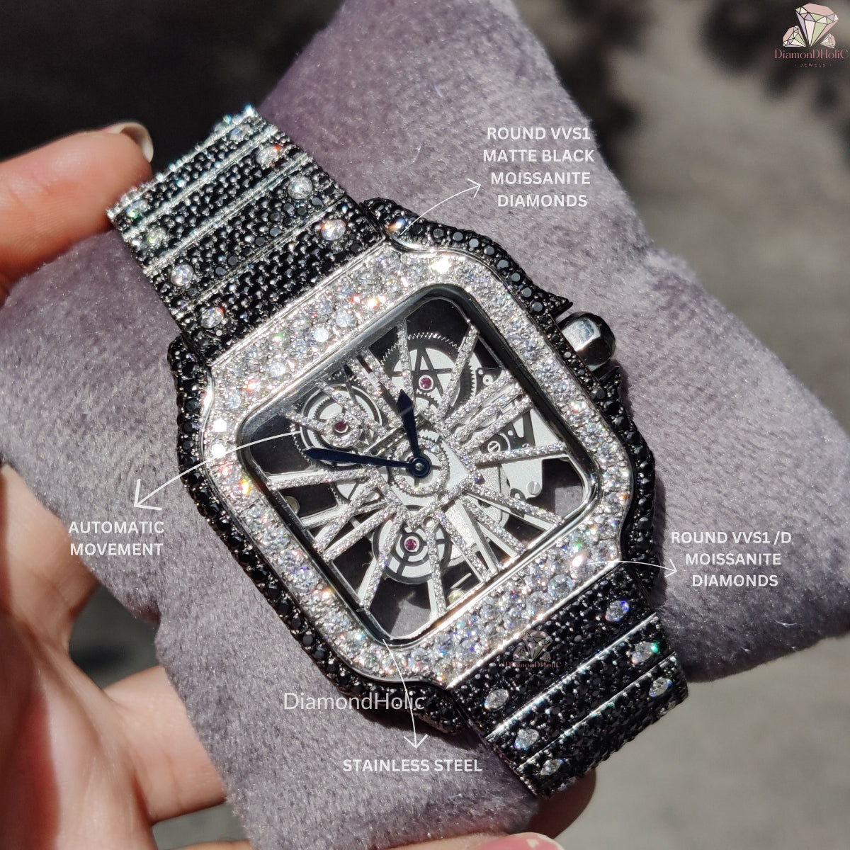 Moissanite Diamond Watch for Men
