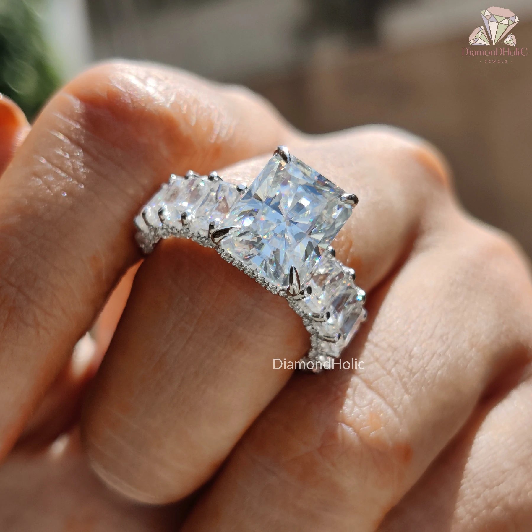 Radiant Cut Moissanite Ring
