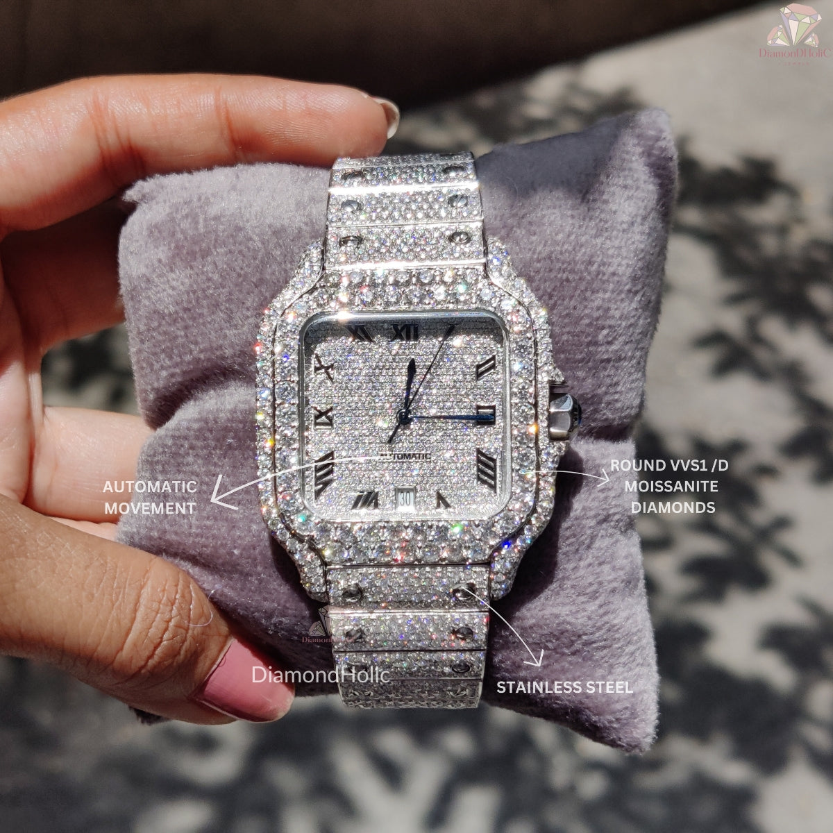 Sparkling Diamond Watch for Men
