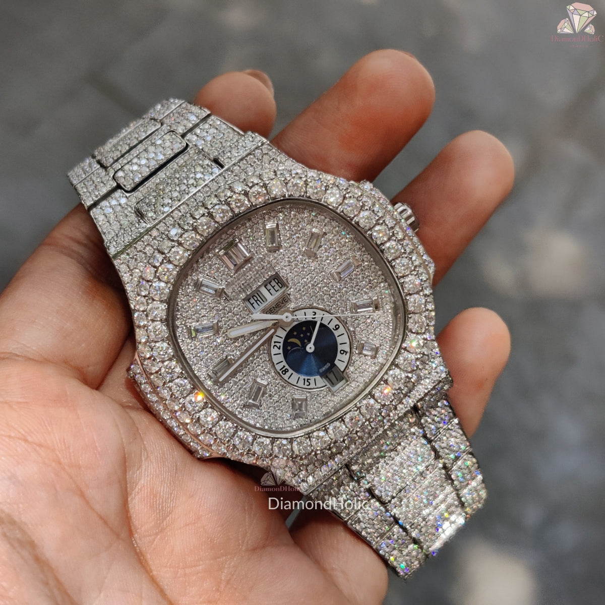 moissanite diamond watch
