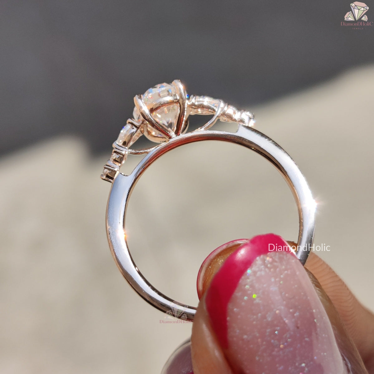 Oval Moissanite Diamond Ring