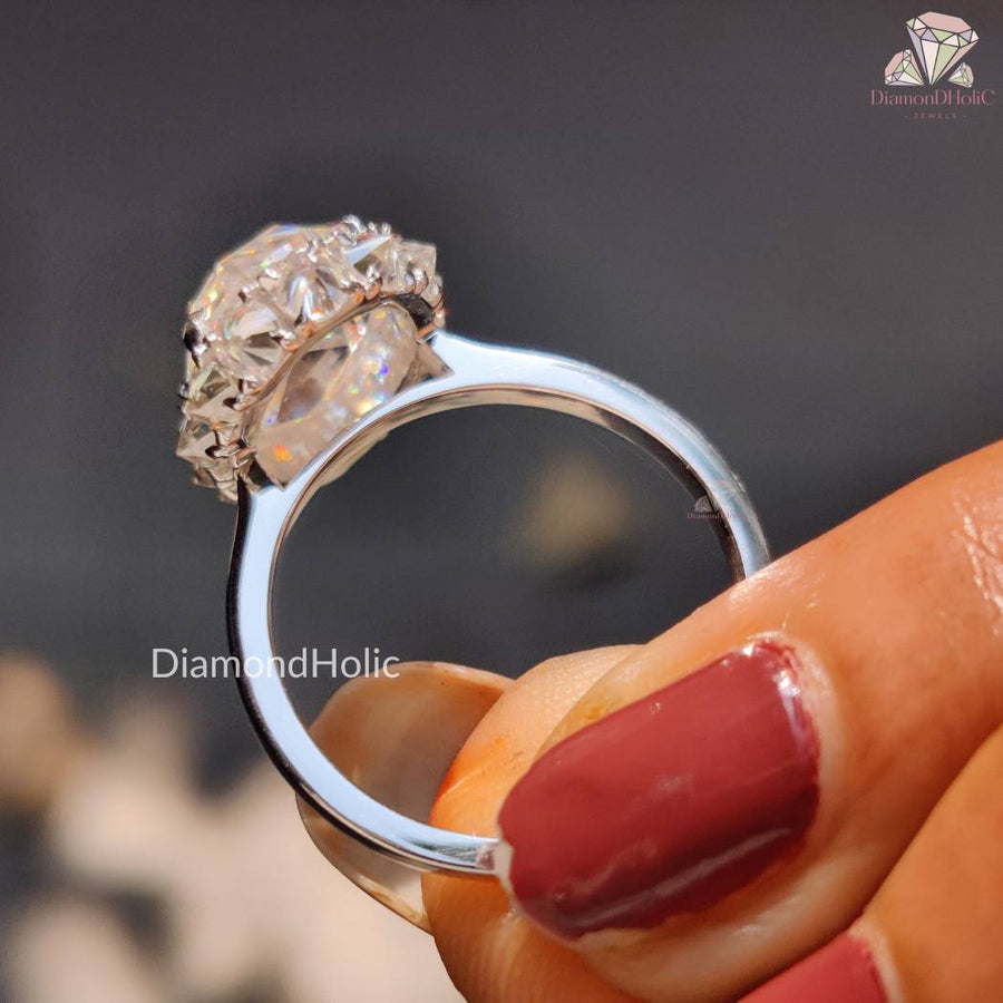 Rose Cut Oval Moissanite Jewelry
