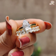 Moissanite Engagement Ring Set
