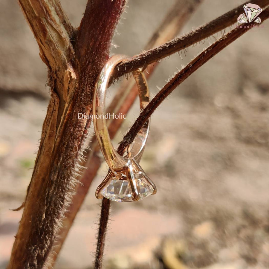 Classic Solitaire Moissanite Ring
