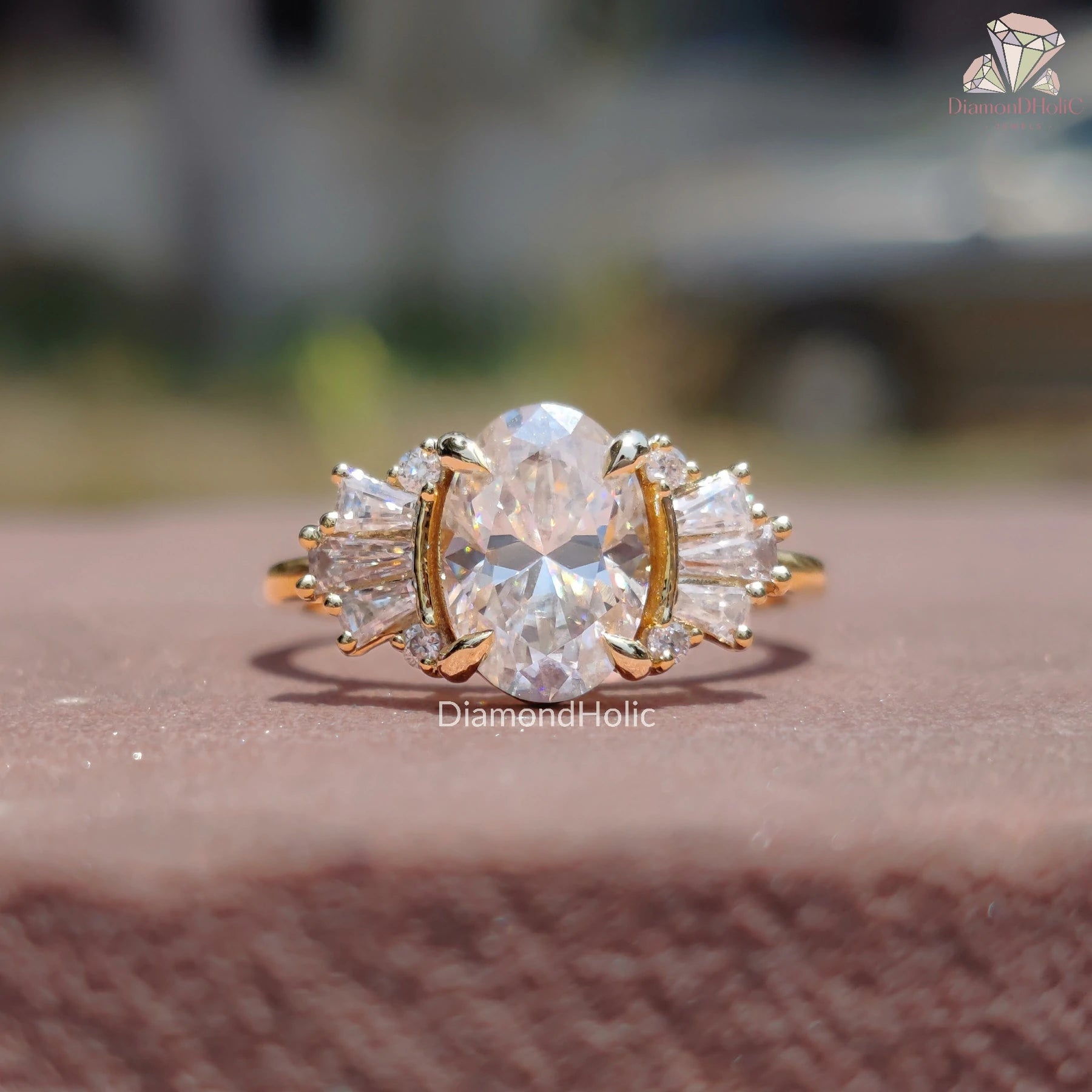 Oval Cut Moissanite Ring