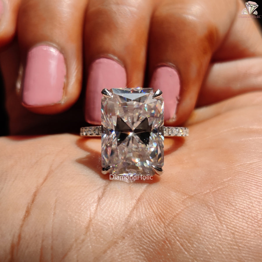 Radiant Cut Moissanite Bridal Ring