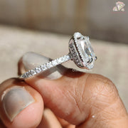 Moissanite Cushion Cut Ring