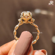 Designer Oval Cut Moissanite Bridal Ring