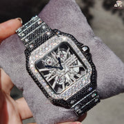 Black and White Moissanite Watch
