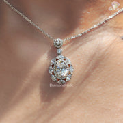 affordable moissanite jewelry, sparkling halo