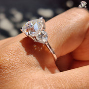 Valentine’s Day Engagement Ring, Elegant Heart Cut Moissanite Ring