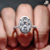 Oval Halo Engagement Ring
