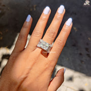 Asscher Cut Moissanite Ring