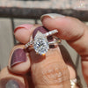 Pear Cut Moissanite Ring Set