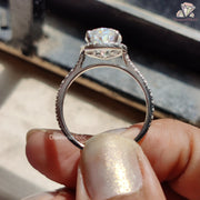 Pear Cut Moissanite Diamond Ring
