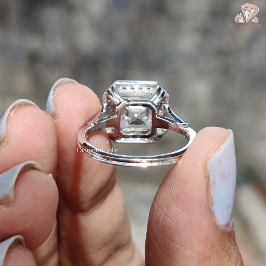 Asscher Cut Moissanite Jewelry
