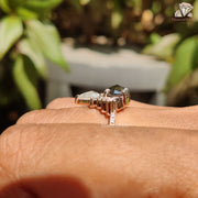 east west diamond engagement ring