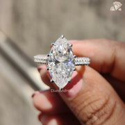 Hidden Halo Marquise Ring
