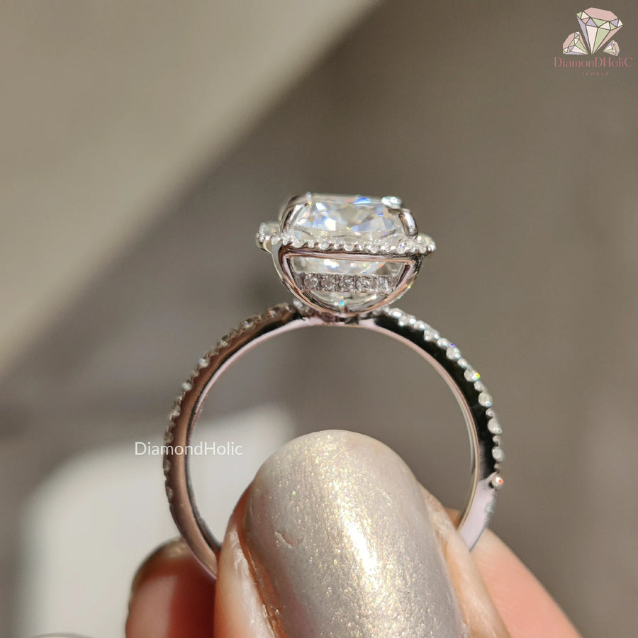 Stunning Moissanite Halo Ring