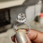 Elegant Engagement Ring, Handcrafted Moissanite Wedding Band,