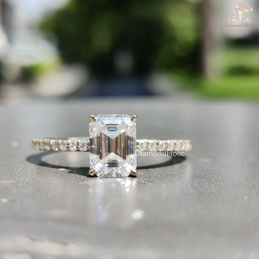 Unique Moissanite Bridal Ring | Minimalist Solitaire Engagement Ring | Stunning Moissanite Diamond Ring