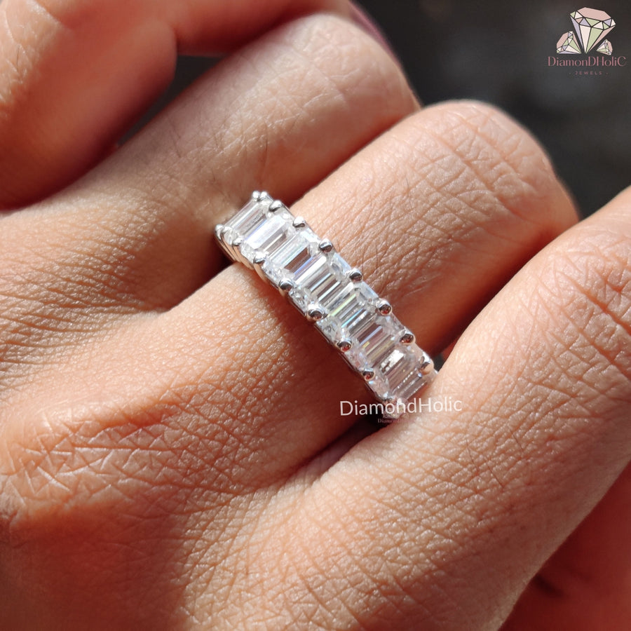 Emerald Cut Moissanite Ring
