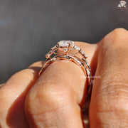 Twisted Wedding Band with Moissanite