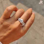 Moissanite Wedding Ring Set
