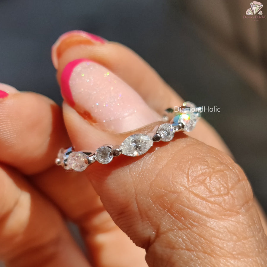 Moissanite Eternity Ring Anniversary Gift