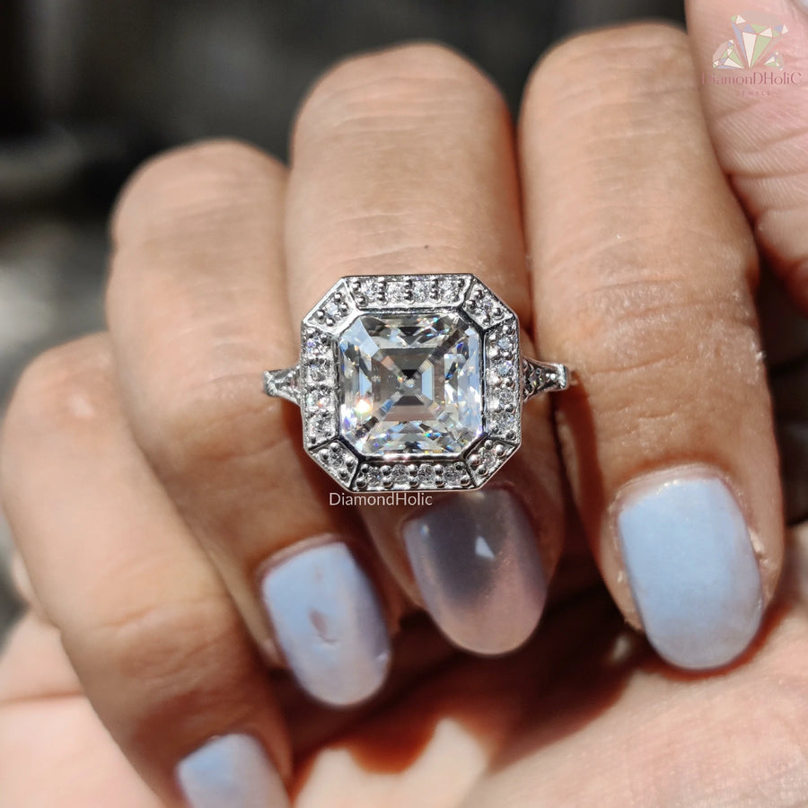 Anniversary Moissanite Halo Ring
