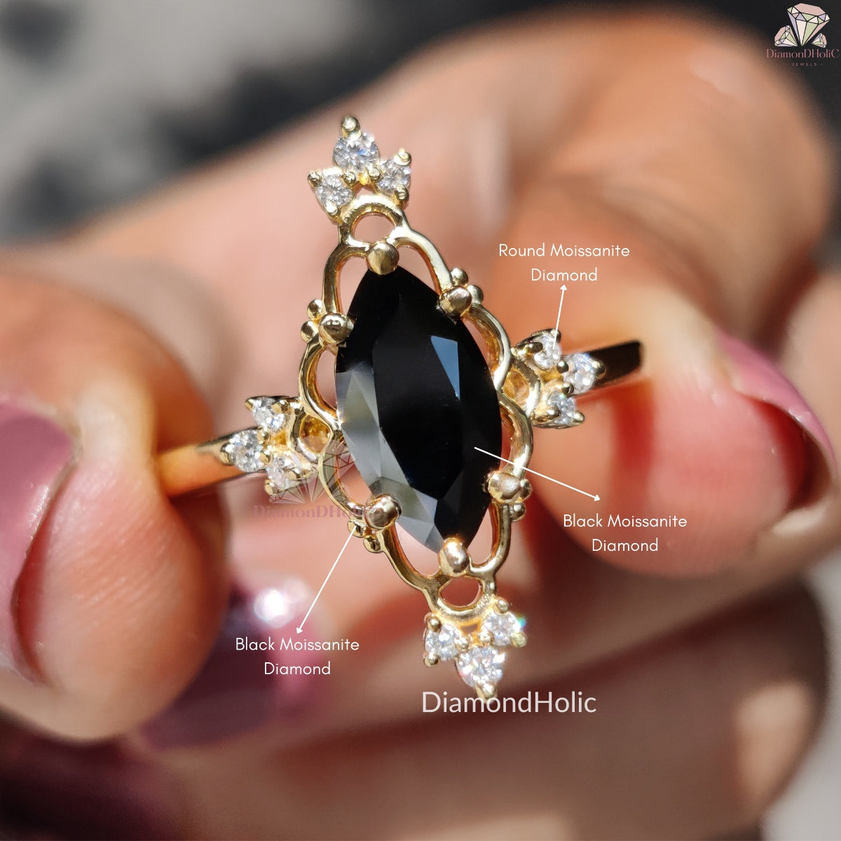 black moissanite