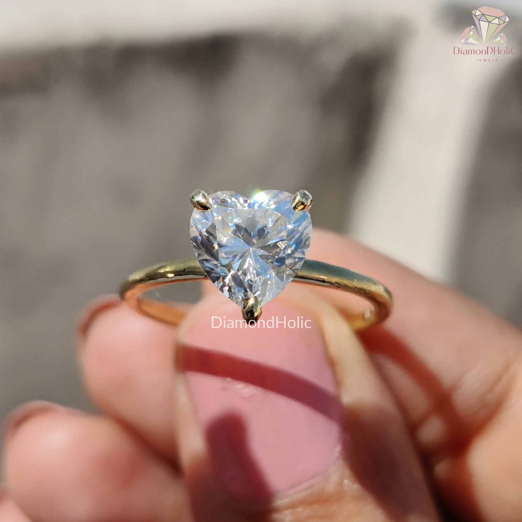 Heart Cut Moissanite Ring
