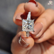 Sparkling Pave Setting Moissanite Ring