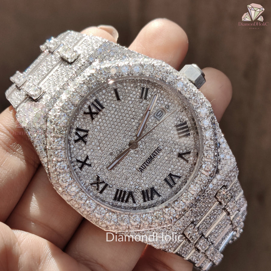 Roman Numeral Diamond Watch
