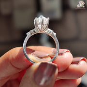 Elegant Pear Cut Moissanite Ring
