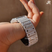 Full White Studded Diamond Watch
