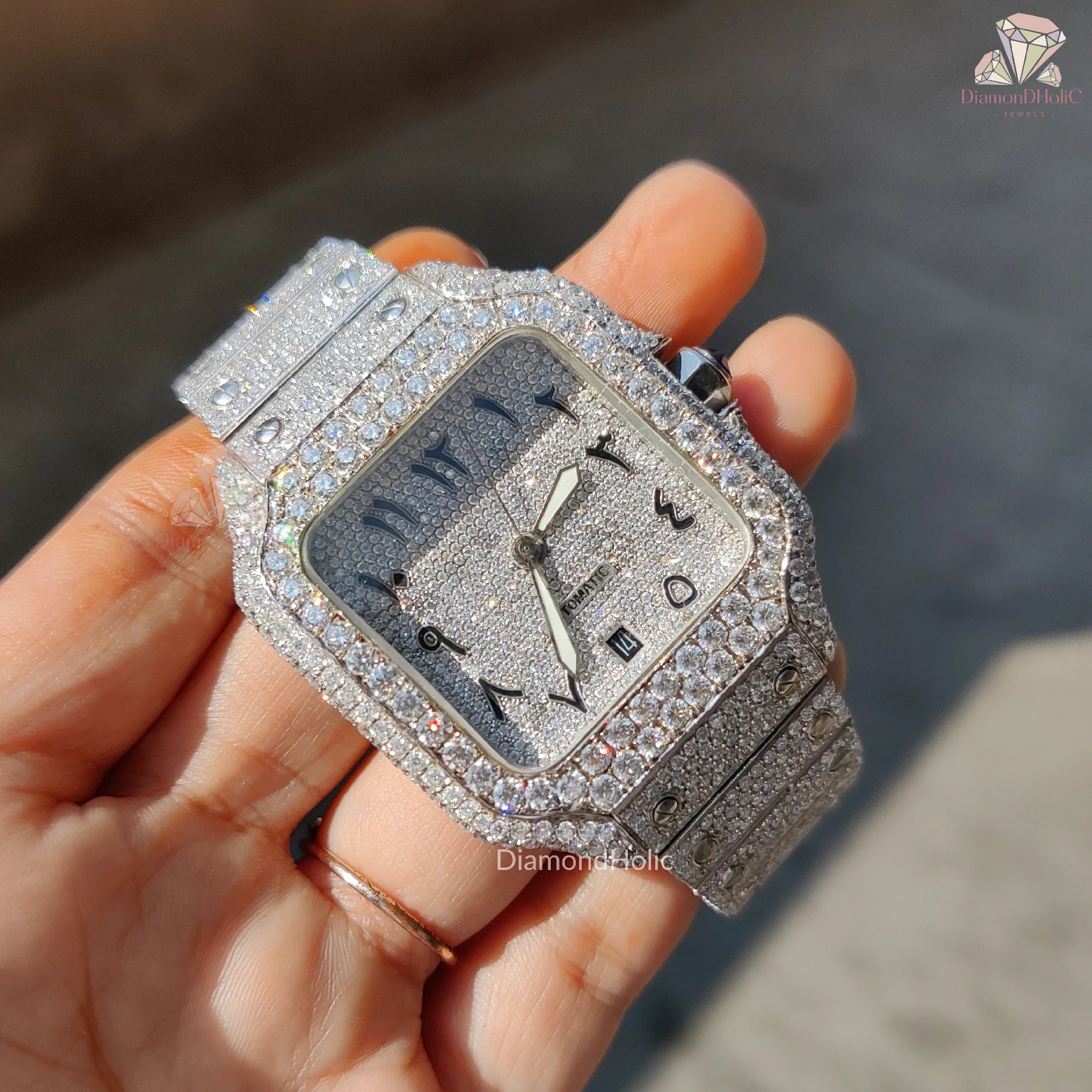 Full White Iced Out Men’s Watch
