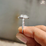 Oval Moissanite Proposal Ring for Her
