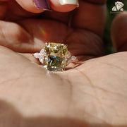 Luxury Canary Yellow Moissanite Ring