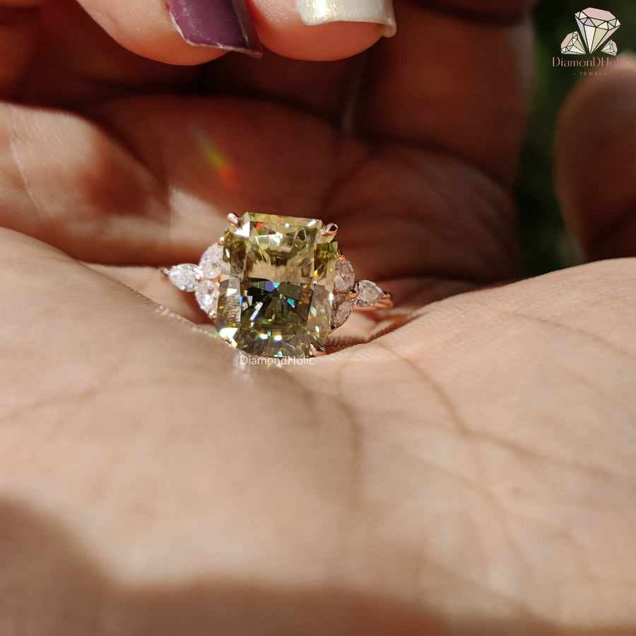 Luxury Canary Yellow Moissanite Ring