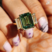 emerald cut moissanite
