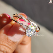 Custom Oval Cut Moissanite Ring