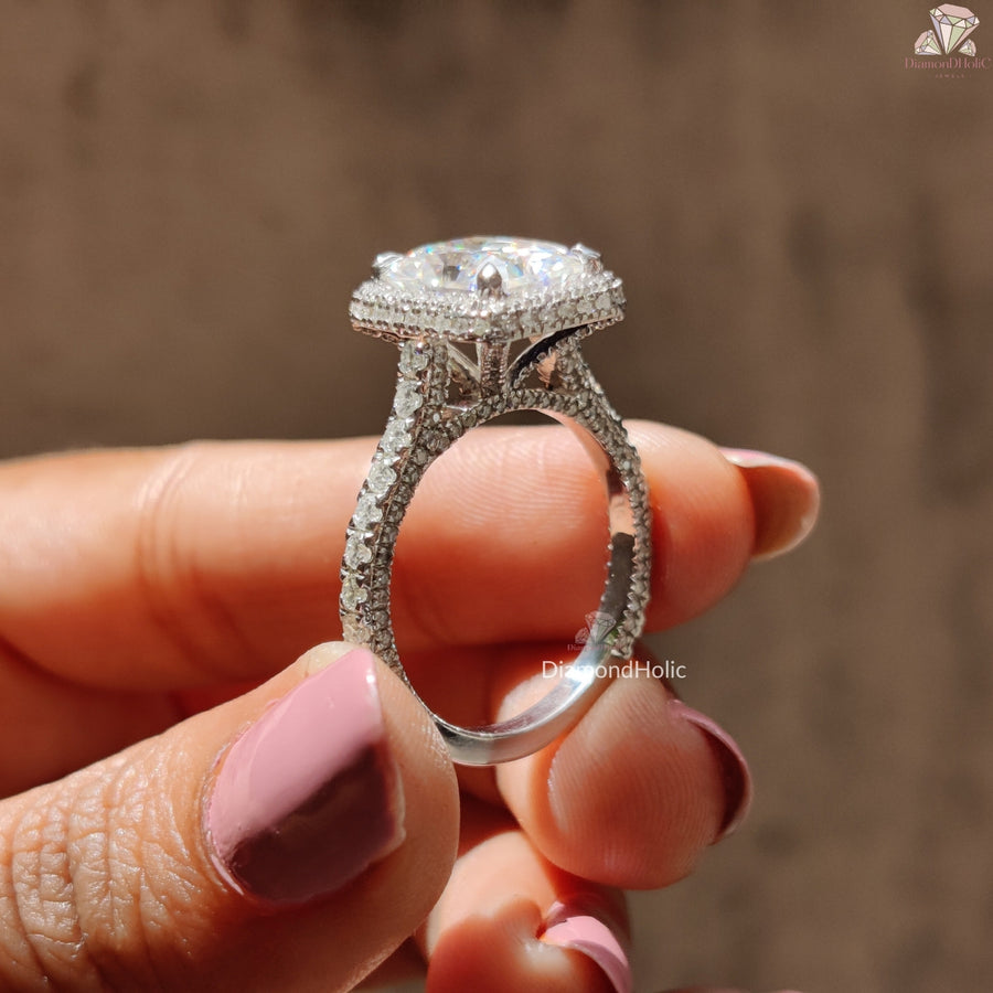 Hidden Halo Diamond Ring