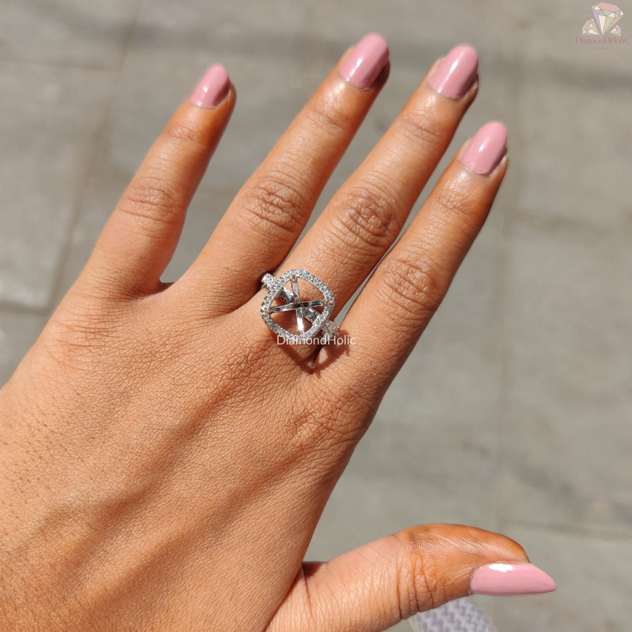 Cushion Cut Halo Ring