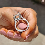 Unique Ring for Cushion Cut